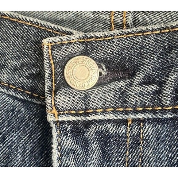 Vintage 90s Levi's 505 Denim Jeans Mens 36x34 Blue Straight Leg Classic Boot Cut - Picture 6 of 16